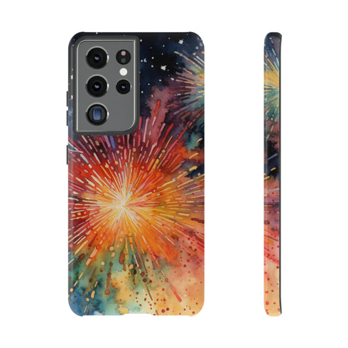 Summer Fireworks in Watercolor - Impact Resistant Phone Case